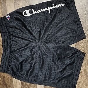 Champion Boys Black Mesh Athletic Shorts Size Medium
